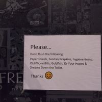 Bathroom sign at Freddy's in Galway