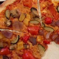 Vegan mega veg pizza at Freddy's in Galway