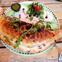 Vegan calzone at Freddy's in Galway