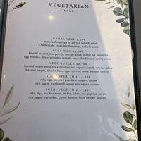 The veggie menu  at deToss in Vir