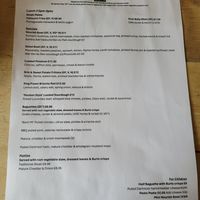 Menu for today at Home Farm Café in Bovey Tracey