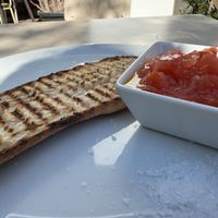 Tomato toastt  at Parque Café in Madrid