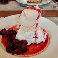 Amazing vegan pavlova at The Bentley Brook Inn in Ashbourne