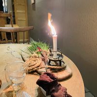 Crazy candle  at Komorebi Kitchen in Kyoto