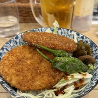 Cutlet bowl  at Pivot BASE Cafe & Bar ＠Dotonbori in Osaka