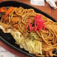 Yakisoba at Pivot BASE Cafe & Bar ＠Dotonbori in Osaka