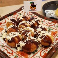 Vegan takoyaki! at Pivot BASE Cafe & Bar ＠Dotonbori in Osaka