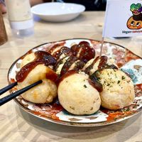 Vegan takoyaki   at Pivot BASE Cafe & Bar ＠Dotonbori in Osaka