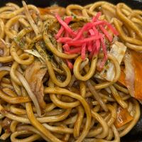 Stir fry noodles  at Pivot BASE Cafe & Bar ＠Dotonbori in Osaka