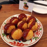 Takoyaki. at Pivot BASE Cafe & Bar ＠Dotonbori in Osaka