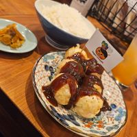 Vegan takoyaki at Pivot BASE Cafe & Bar ＠Dotonbori in Osaka
