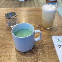 matcha latte  at Pivot BASE Cafe & Bar ＠Dotonbori in Osaka