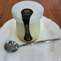 Honey potato pudding at Pivot BASE Cafe & Bar ＠Dotonbori in Osaka