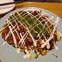 Okonomiyaki at Pivot BASE Cafe & Bar ＠Dotonbori in Osaka