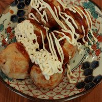 Vegan takoyaki at Pivot BASE Cafe & Bar ＠Dotonbori in Osaka