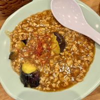 Mapo eggplant  at Pivot BASE Cafe & Bar ＠Dotonbori in Osaka