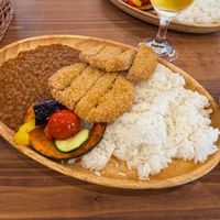 Katsu Curry Set at Pivot BASE Cafe & Bar ＠Dotonbori in Osaka
