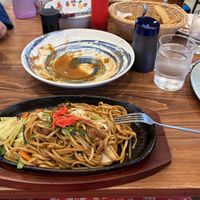 Yakisoba (I didn’t like, taste like ketchup)  at Pivot BASE Cafe & Bar ＠Dotonbori in Osaka