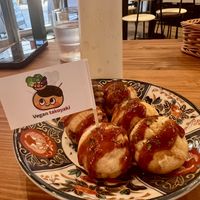 Vegan Takoyaki  at Pivot BASE Cafe & Bar ＠Dotonbori in Osaka