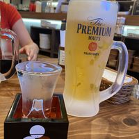 Huge beers   at Pivot BASE Cafe & Bar ＠Dotonbori in Osaka