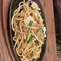 Yakisoba noodles without the meat (probably because they were made with peanuts, but wasn't told when they brought me it) at Pivot BASE Cafe & Bar ＠Dotonbori in Osaka