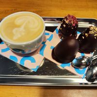 Coffee and 3 kinds of Mohrenkopf at Bakery Bakery  - Schaffhauserplatz in Zurich