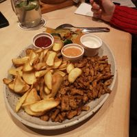 Gyros mit Hauskartoffeln  at Tante Paula Burgberg in Burgberg Im Allgaeu