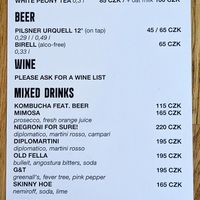 Menu page at Chef & Co at Chef & Co in Prague