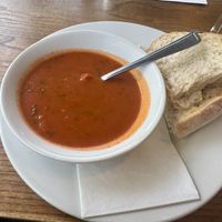 Vegan tomato soup.  at Smithy Pond in Chesterfield