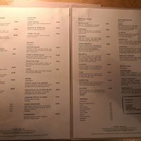 Menu at Naša Hiša in Ljubljana