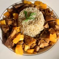 Filipino Adobo,  very tasty! Gave me a bit of a sweet and sour chicken vibe.  at Free Spirited in Alhambra