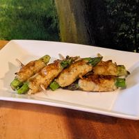 Vegan Asparagus Minced Wrap at Moriya Izakaya in Central Singapore