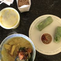 Fresh spring rolls and famous peanut sauce ! at Peanut Sauce in Tacoma