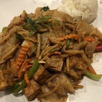 Drunken noodles sans garlic, onion, and mushroom - vegan and GF at Peanut Sauce in Tacoma