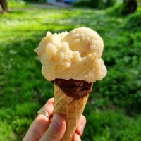 Dark Chocolate and apple sorbet ("Remstalapfel") at Vana Eis in Stuttgart