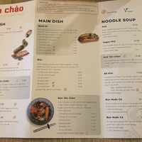 Menu  at Xin Chao in Utrecht