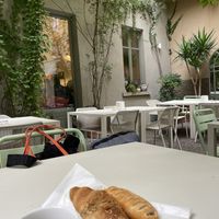 3 vegan options available: regular croissant, black croissant and apple strudel  at Pasticceria Cassera Moretti in Menaggio