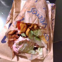 Vegan gyros pita wrap at Yeeros - Wexford Street in Dublin