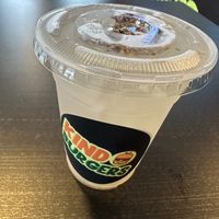 Lavender lemonade at Kind Burgers in San Antonio