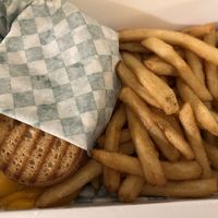 Patty melt with fries  at Kind Burgers in San Antonio