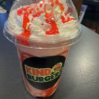 Strawberry milkshake   at Kind Burgers in San Antonio