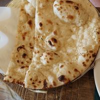 Garlic naan at Sanskruti Restaurant in Manchester