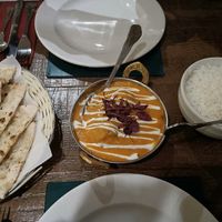 Garlic naan & whatever I had at Sanskruti Restaurant in Manchester