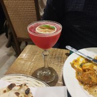 Curry mile cocktail at Sanskruti Restaurant in Manchester