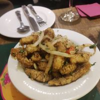 Salt and pepper baby corn at Sanskruti Restaurant in Manchester