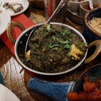 Spinach and tofu at Sanskruti Restaurant in Manchester