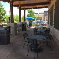 Outside seating at El Camino Gourmet Tacos in Eagan