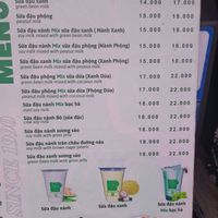 Menu at Rau Ma Sau Mix in Ho Chi Minh City