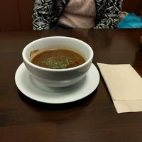 Small chili bean soup. Tastes good. at Veggie Cafe in Kyoto