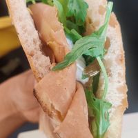 Burrata and mortadella 😍 at Fermaggio Bistrot & Store in Rome